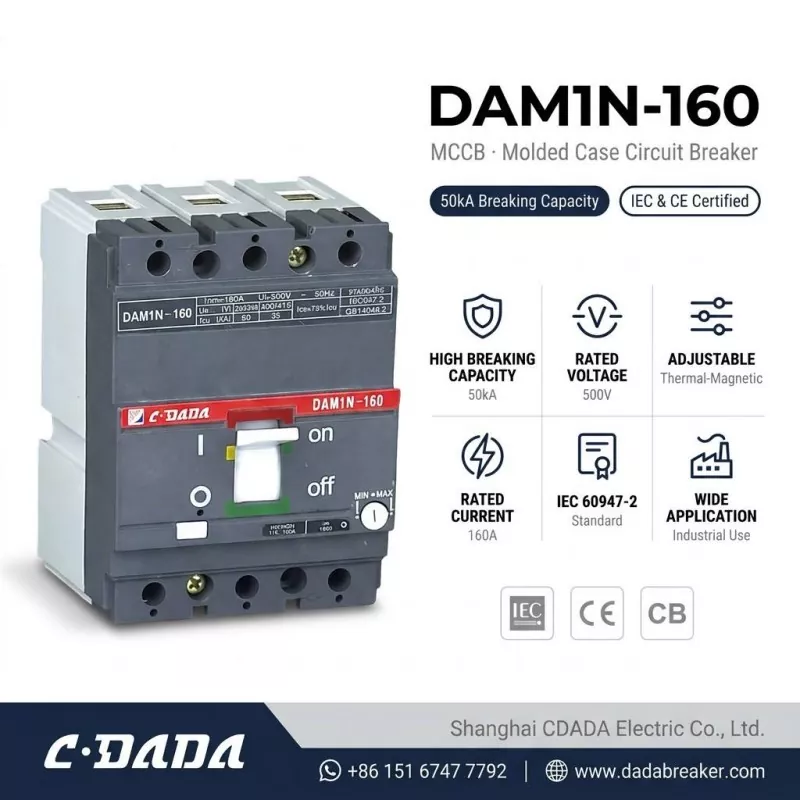 CDADA vabastab suure võimsusega DAM1N-160 160A MCCB kaitselüliti