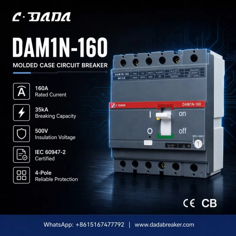Tööstusvõrkude täppiskaitse: C·DADA DAM1N-160 MCCB